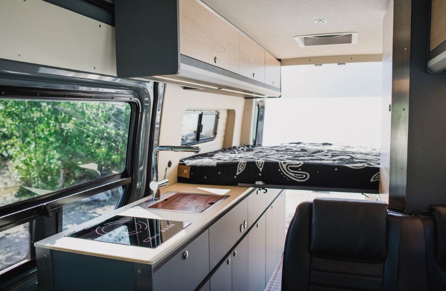 Redfish Vanz kitchen and bed