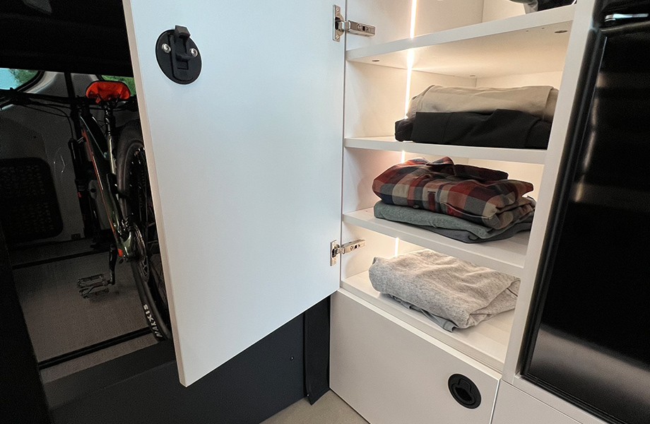 Nav Camper closet space