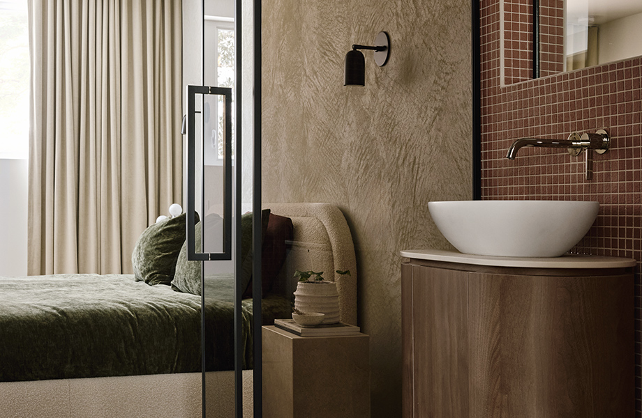 InDepth Surfacing Steamed Luster Walnut En-suite Bathroom