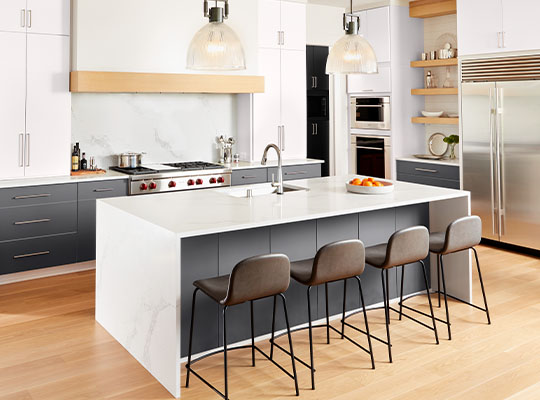 kitchen FENIX J0757 Bianco Dover J0724 Grigio Bromo